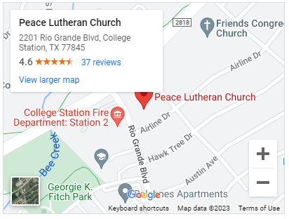Picture of Peace Lutheran Church Map - Click on it.